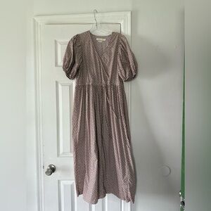 Christy Dawn Dahlia in geo ditsy cream